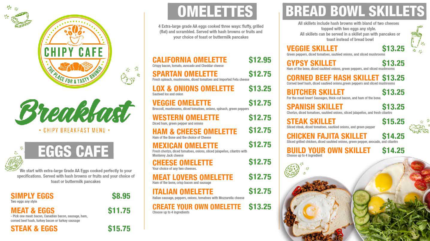 Menu Chipy Cafe